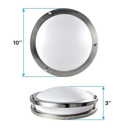 Luxrite 10 Inch LED Flush Mount Ceiling Light 5 CCT Selectable 2700K-5000K 14W 1050LM Dimmable LR23280-1PK